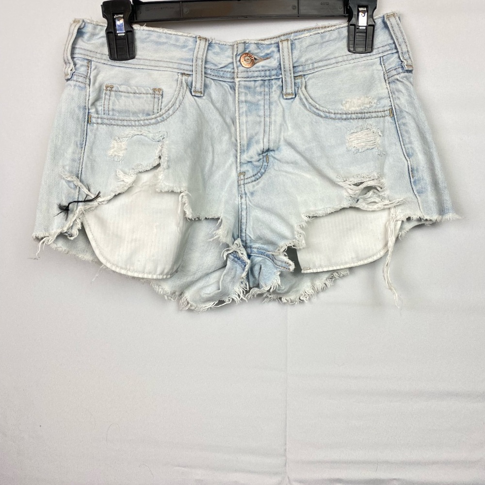 Hollister Distressed Light Blue Denim Shorts